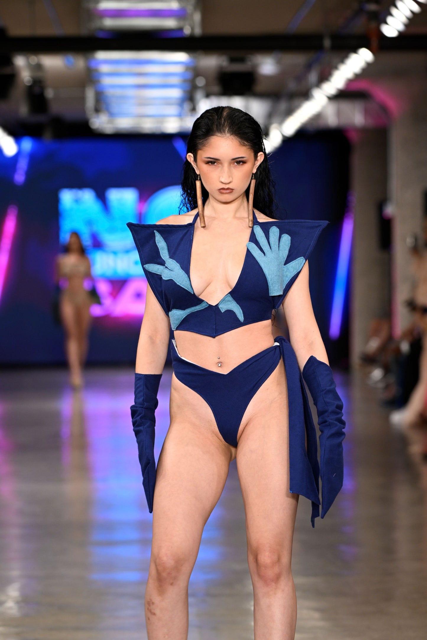 Blue Thong Bikini Bottoms