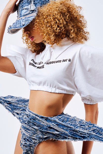 Women's White Cotton T-shirt