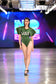 Green Textured Bodysuit