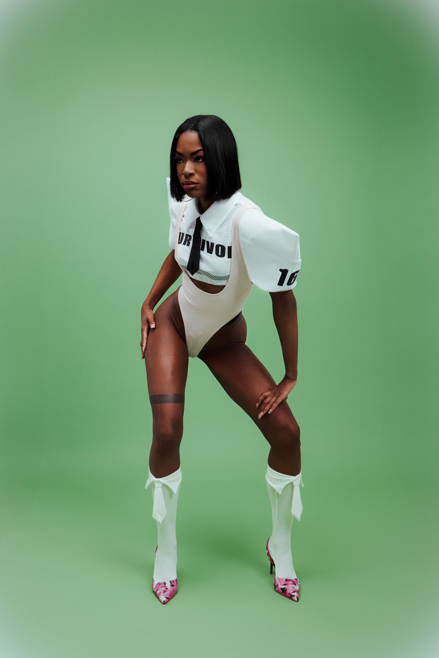 Pink Double Lined Low Scoop Neck Bodysuit