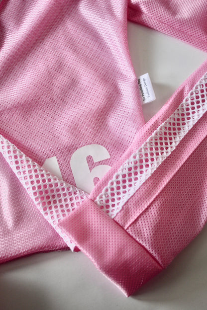 Women's Pink Knit Jersey Crop Top