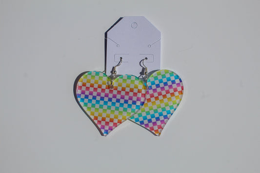 Rainbow Heart Earring