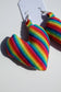 Rainbow Puff Heart Earrings