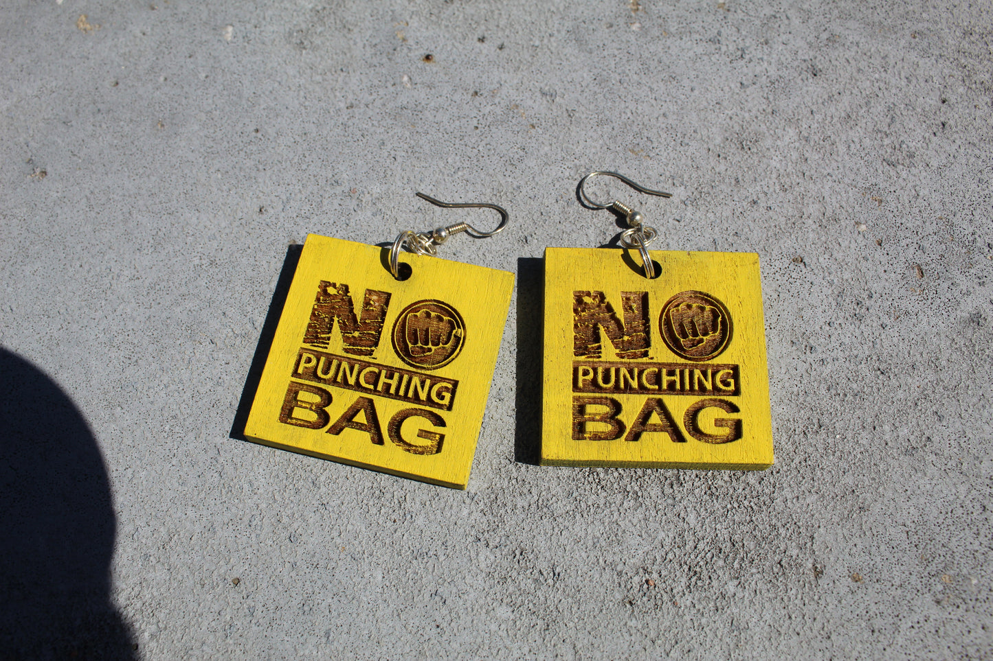 Obesity Awareness and Suicide Prevention no punching bag earrings