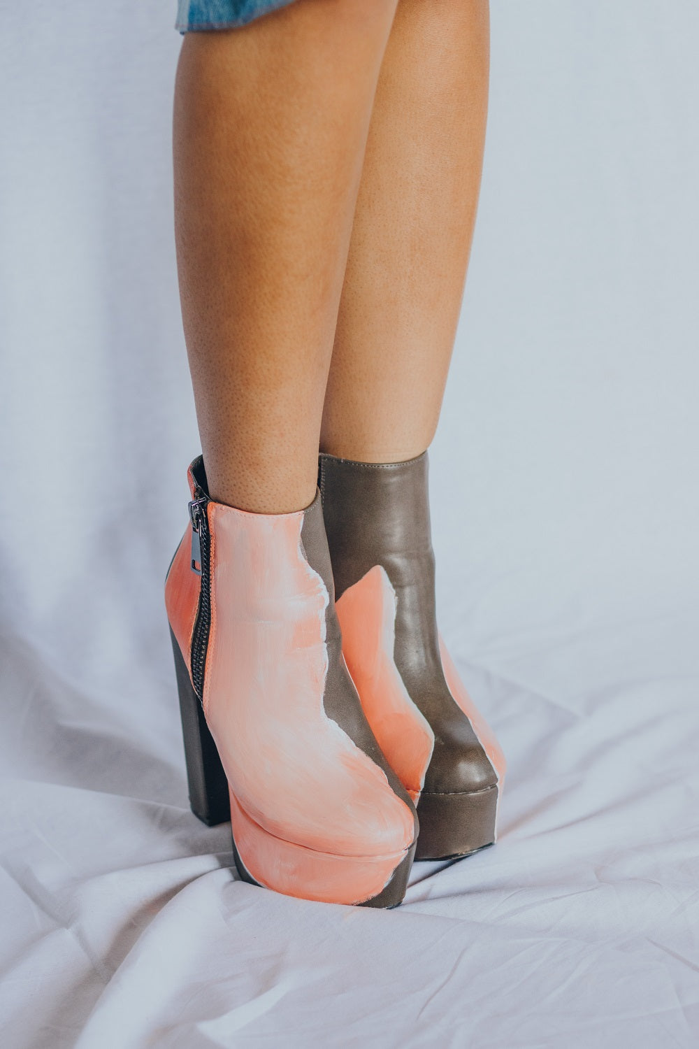 Orange Platform boots