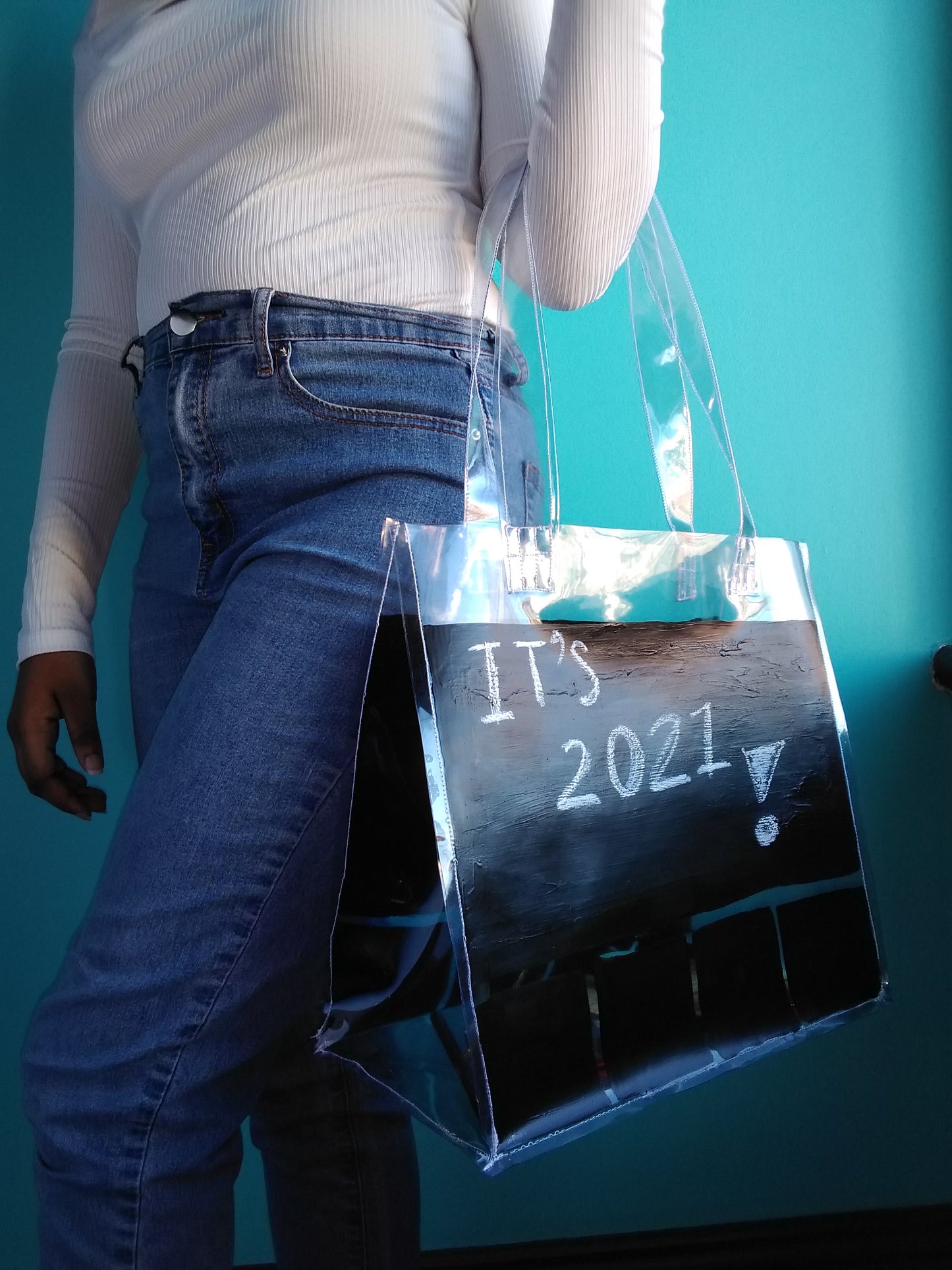 Large Vinyl Chalkboard Tote