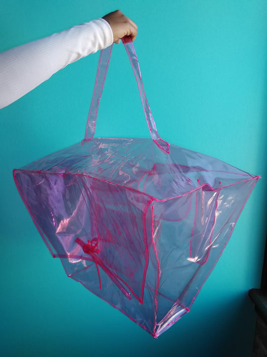Large Pink Vinyl Bag