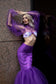 Purple high waist mermaid skirt