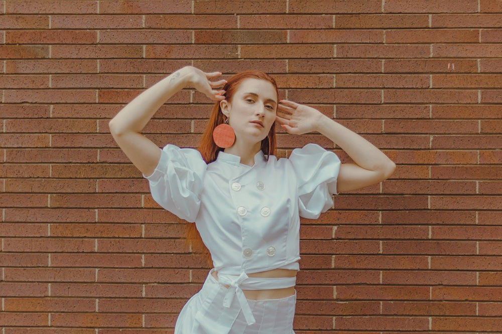 White Puff Sleeve crop top