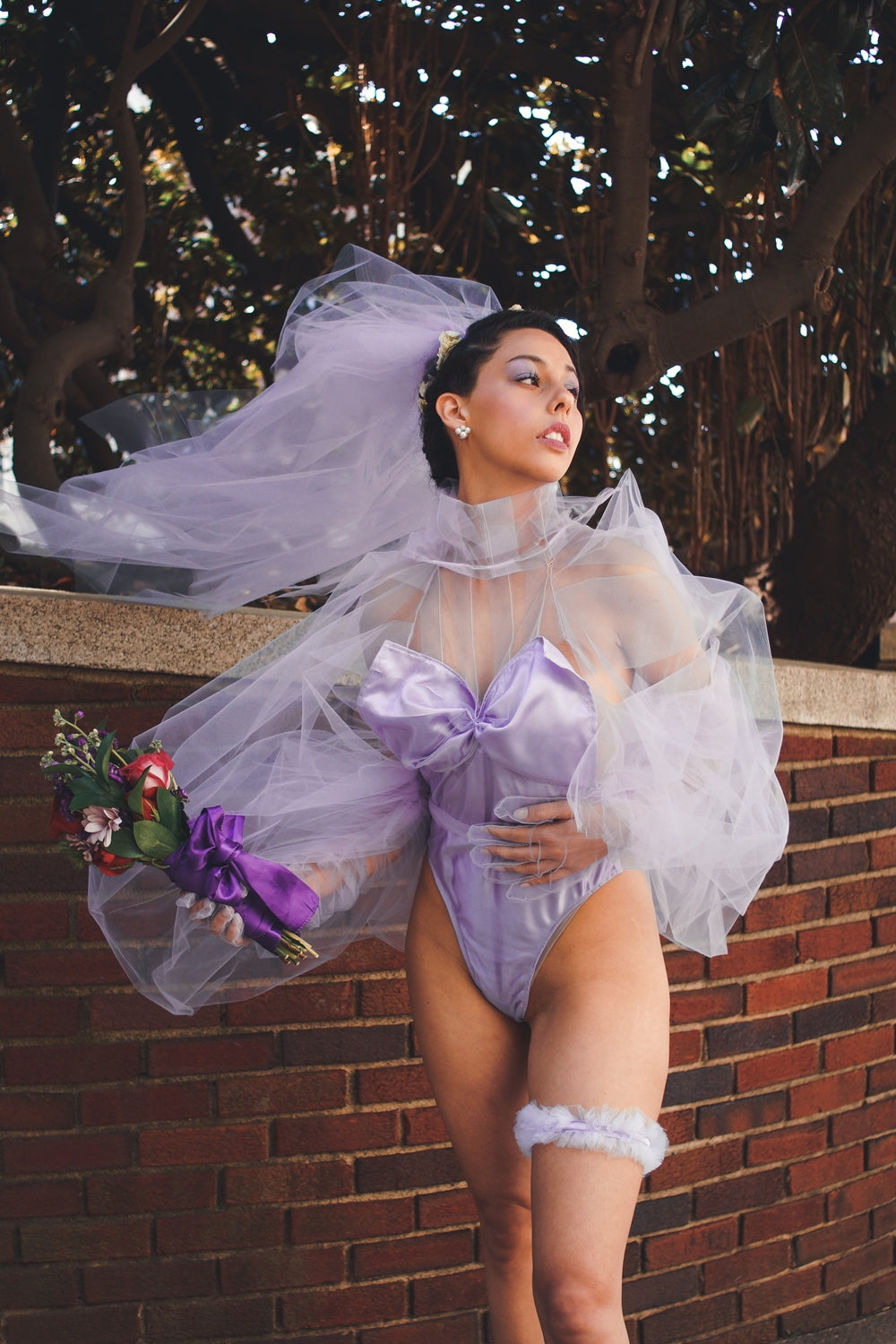 Lavender tulle bodysuit